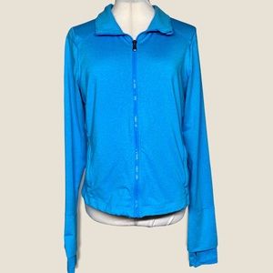 Under Armour blue all season gear zip up athletic jacket with thumb holes